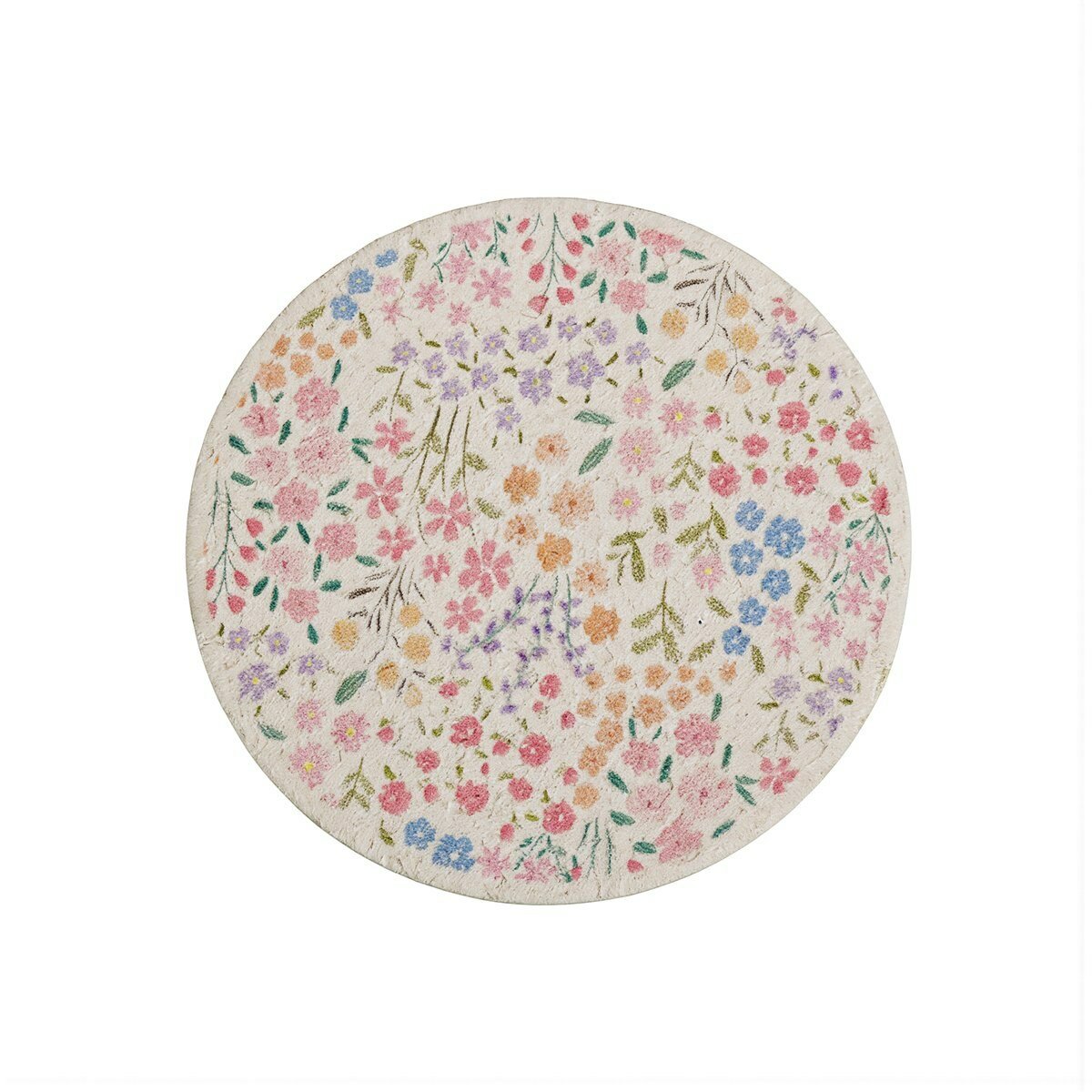 Для использования при генеральной уборке на кухне губка для мытья посуды с цветочным принтом мягкая из древесного волокна пресованная, 8×8×0,2 см (до сжатия)