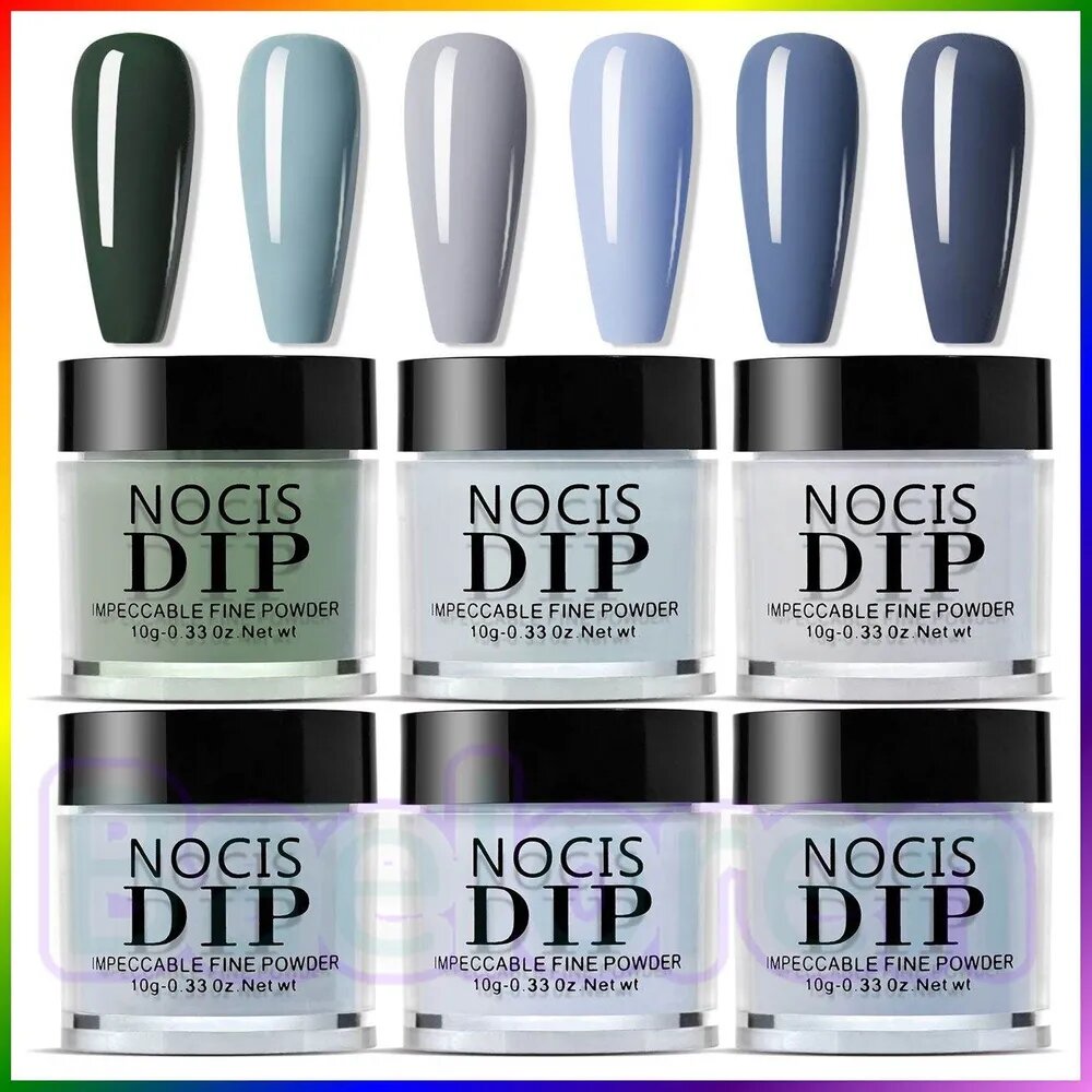 Гель-пудра для покрытия ногтей , малиновая, 6 шт, 60 г, Дип-пудра, DIP Powder