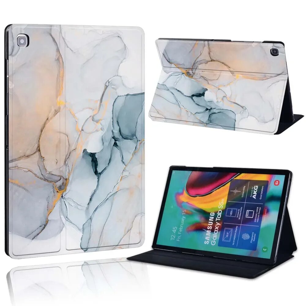 Кожаный чехол-подставка для Samsung Galaxy Tab A A6 7"10"/Tab E S5E Tab S5e T720 T725, 8. light blue