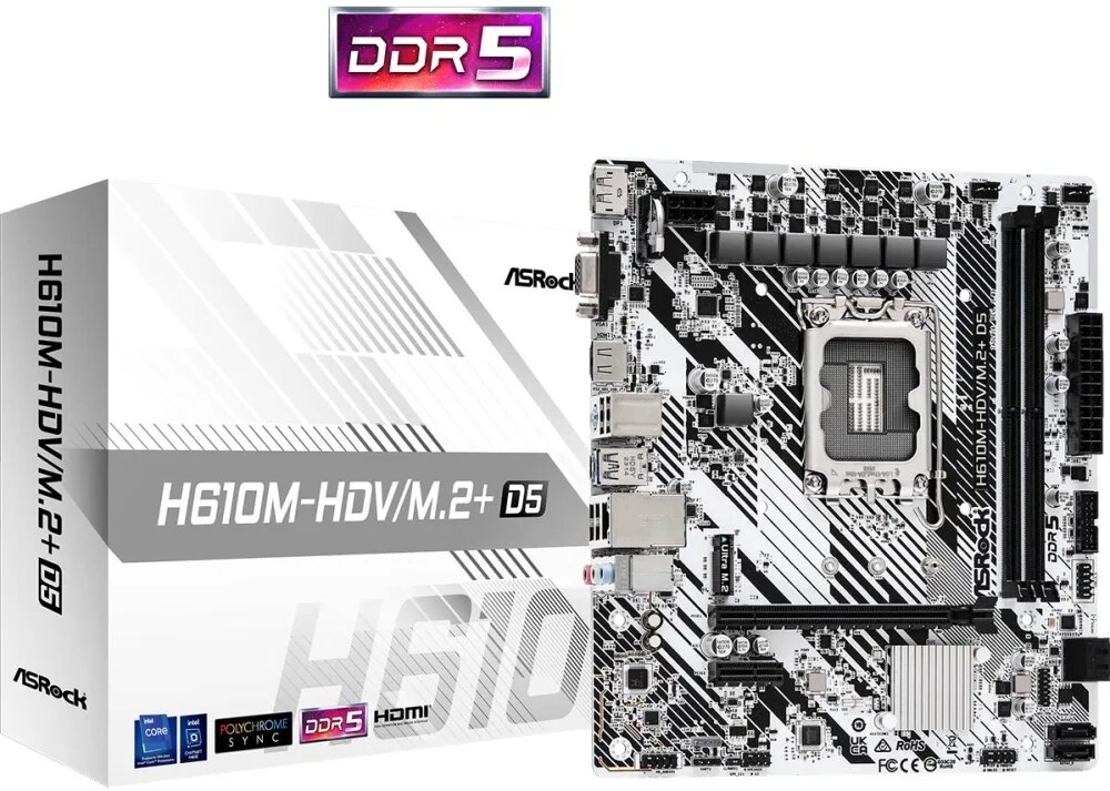 ASRock LGA1700 H610M-HDV/M.2+ DDR5