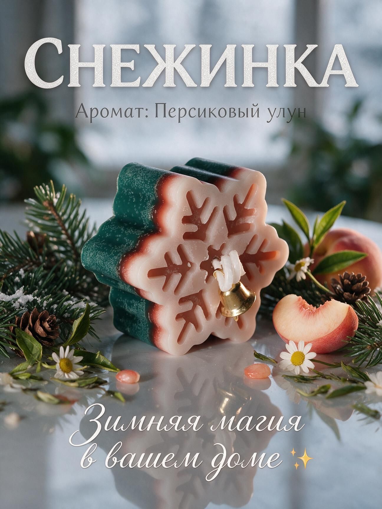 Ароматическая свеча декоративная коричневая 1 штук, Рождественский стиль, Для дома и интерьера