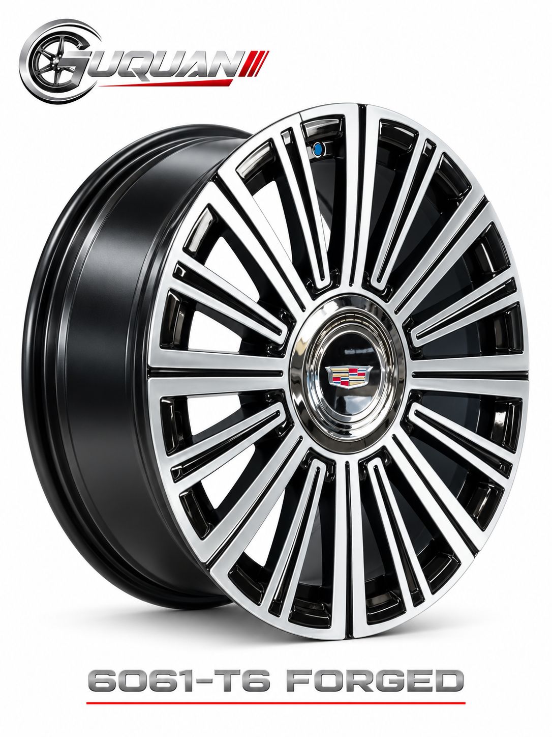 Кованый колесный диск ABW 3298E2190-3 R21 9J ET45 6x120, глянцевый черный с проточенной лицевой поверхностью