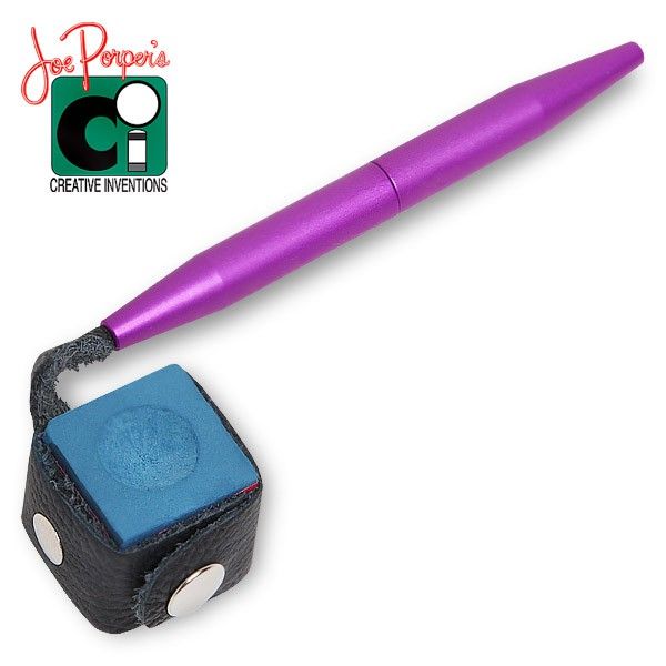 Держатель для бильярдного мела Joe Porpers Chalk On A Stick алюминий/кожа фиолетовый