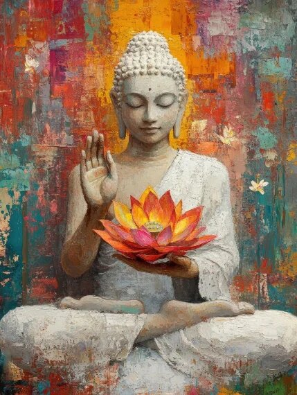 Полотенце "Будда" 20x30см, Цвет: 042701 buddha C