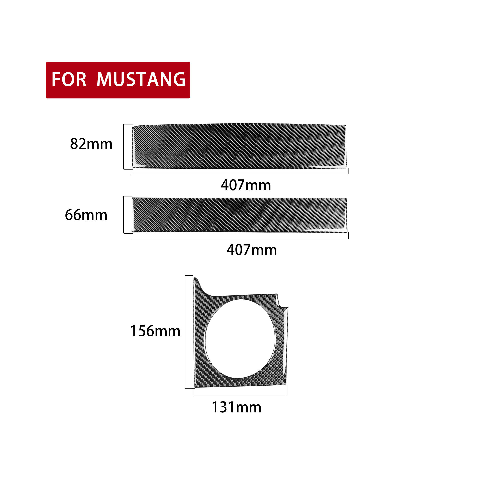Ford Mustang 2005-2009 Верхняя панель панели приборов 3 шт улучшение салона