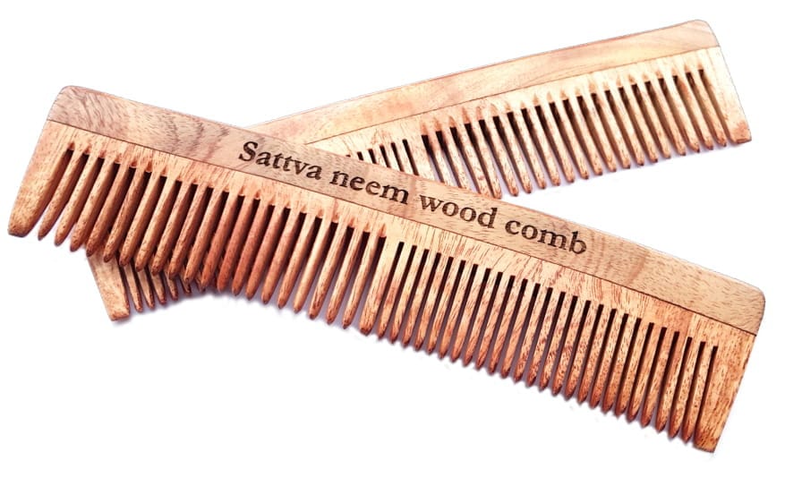 Расческа Sattva Neem Wood Comb, 19 см