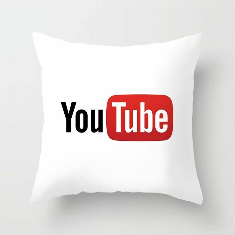 Premium microfiber декоративная наволочка с графикой социальных сетей 40x40см для украшения спальни youtube