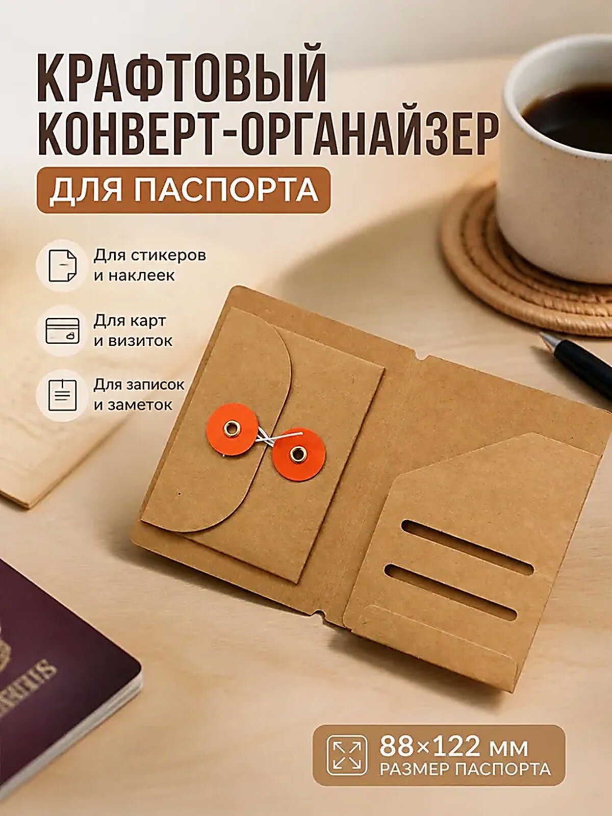 Fromthenon Блокнот, Полуматовая, Бумага, Хаки, коричневый, Без разметки, Сшитый, Праздники, Креативный