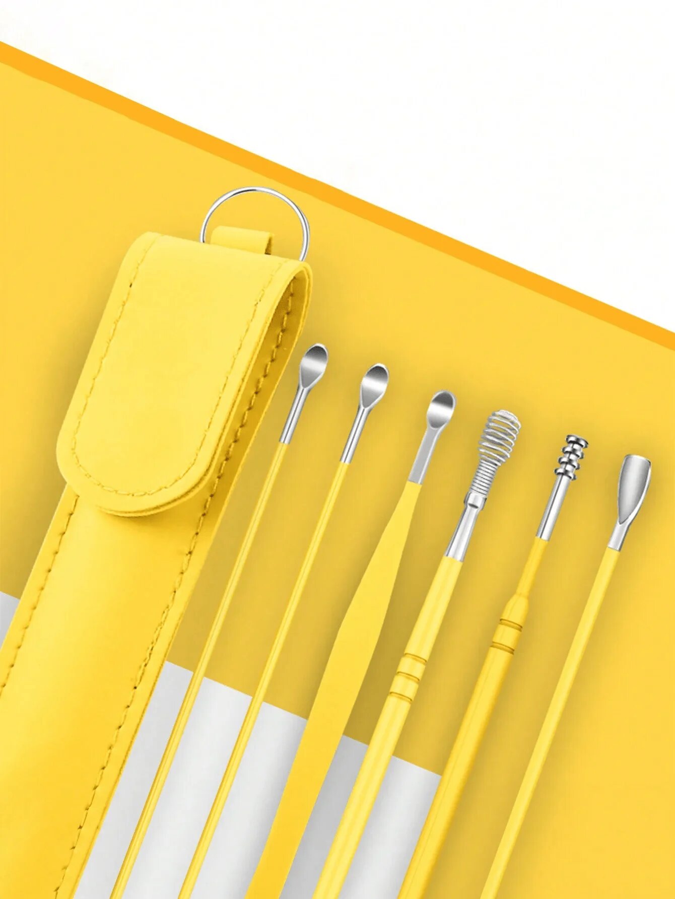 Набор для чистки ушей, A0217-B-Yellow, желтый