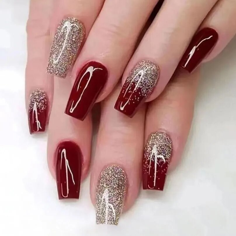 Накладные Ногти ( 24 Типсы + Клей ) Стильный Дизайн