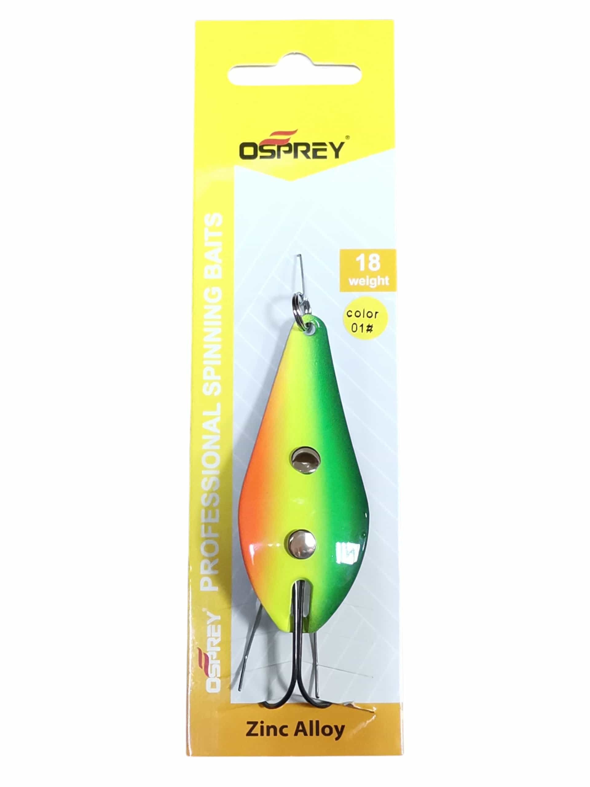 Блесна колеб. незацеп. Osprey Alloy G67 Атом 18гр цв. 01