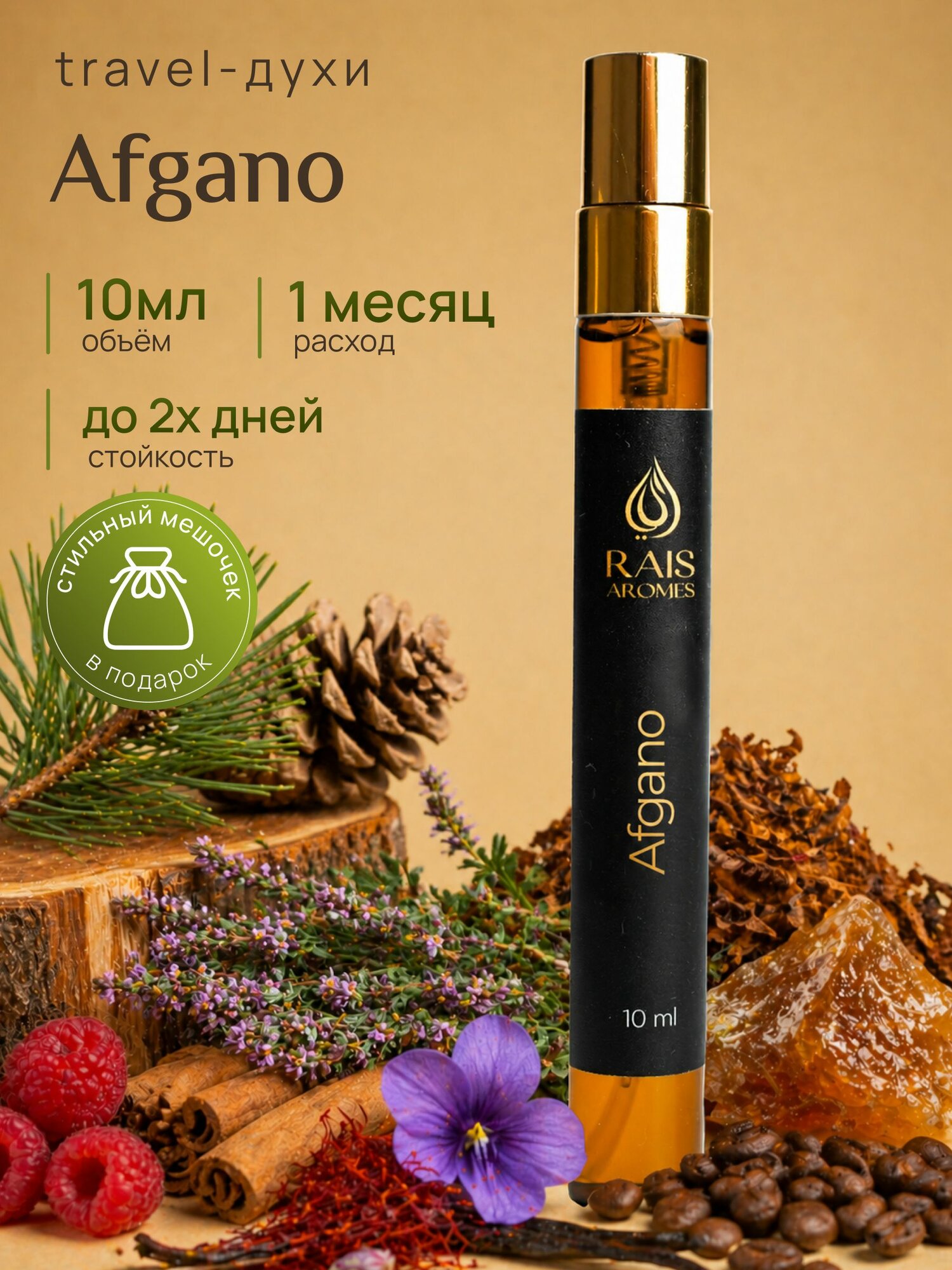 Духи стойкие Afgano 10 мл
