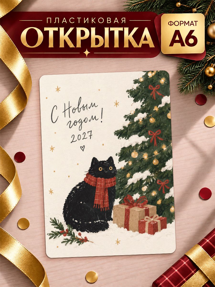 Мини открытка Новый Год