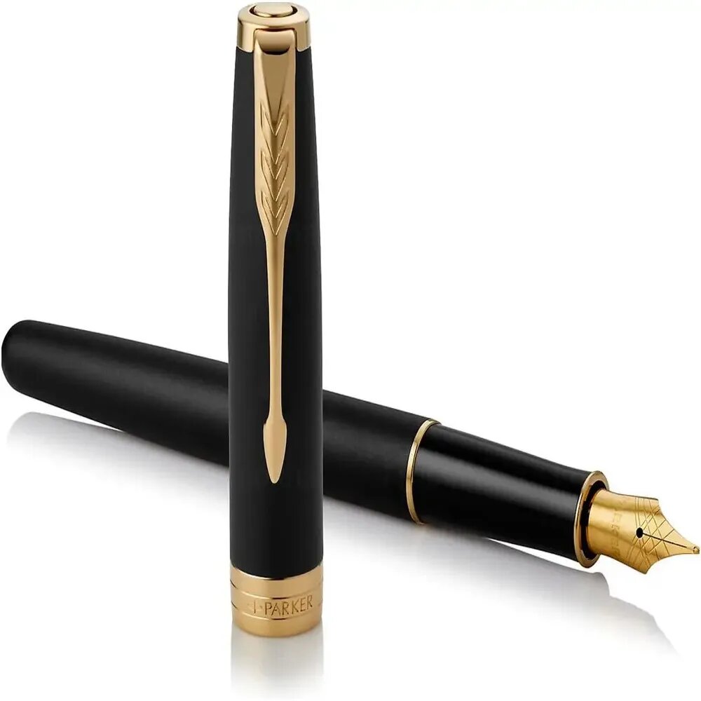 Parker Ручка Перьевая, толщина линии: 0.5 мм, цвет: Черный, 1 шт.