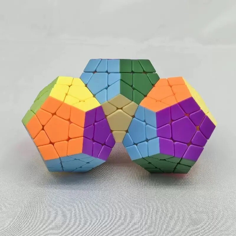 Тройной соединённый Мегаминкс 3x3 (три додекаэдра) головоломка-монстр 3-в-1