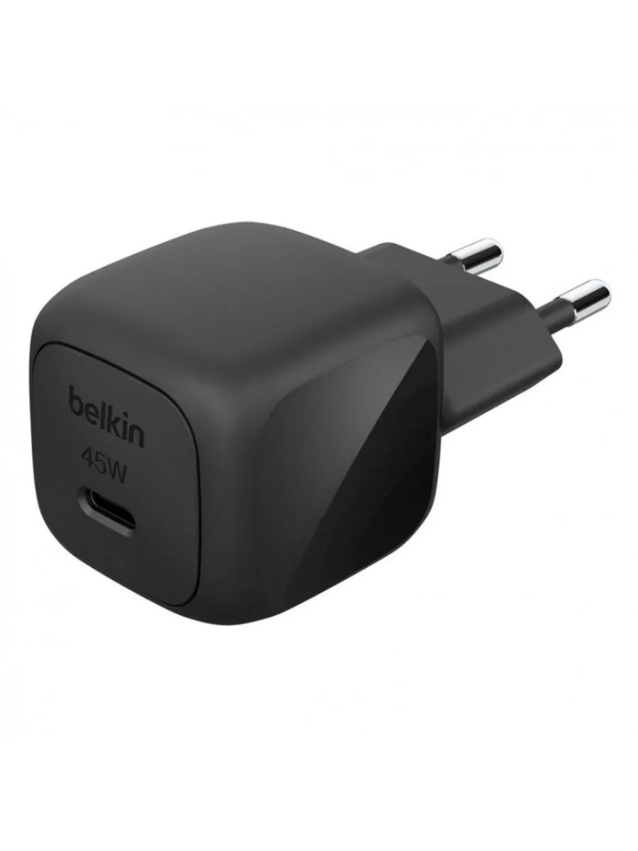 Сетевое зарядное устройство Belkin Boostcharge Compact Wall Charger 45W USB-C PD With PPS. Цвет: черный