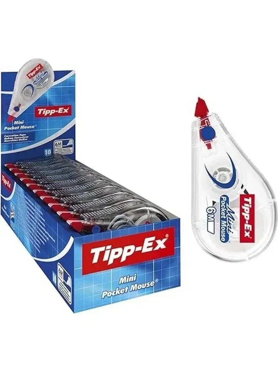 Корректирующая лента для мини-карманной мыши Tipp-Ex 5 мм x 6 м (10 шт.)