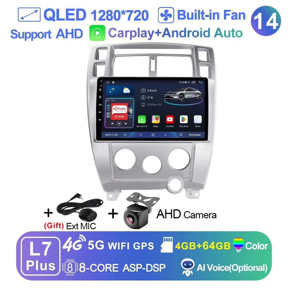 LEHX Pro 8-ядерный 2 din Android 14 автомобильный радиоприемник мультимедийный L7 Plus(4-64GB)CAM