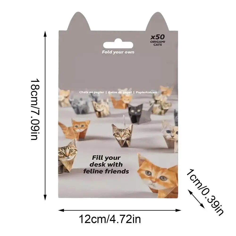 Бумага для оригами Origami Animals 50 листов 50Pcs Set Cat