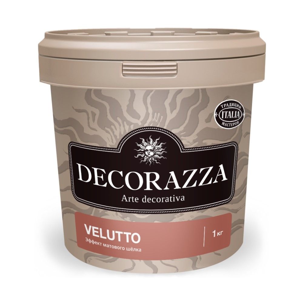 Декоративная штукатурка с эффектом матового шёлка Decorazza Velluto (1кг) VT 10-102