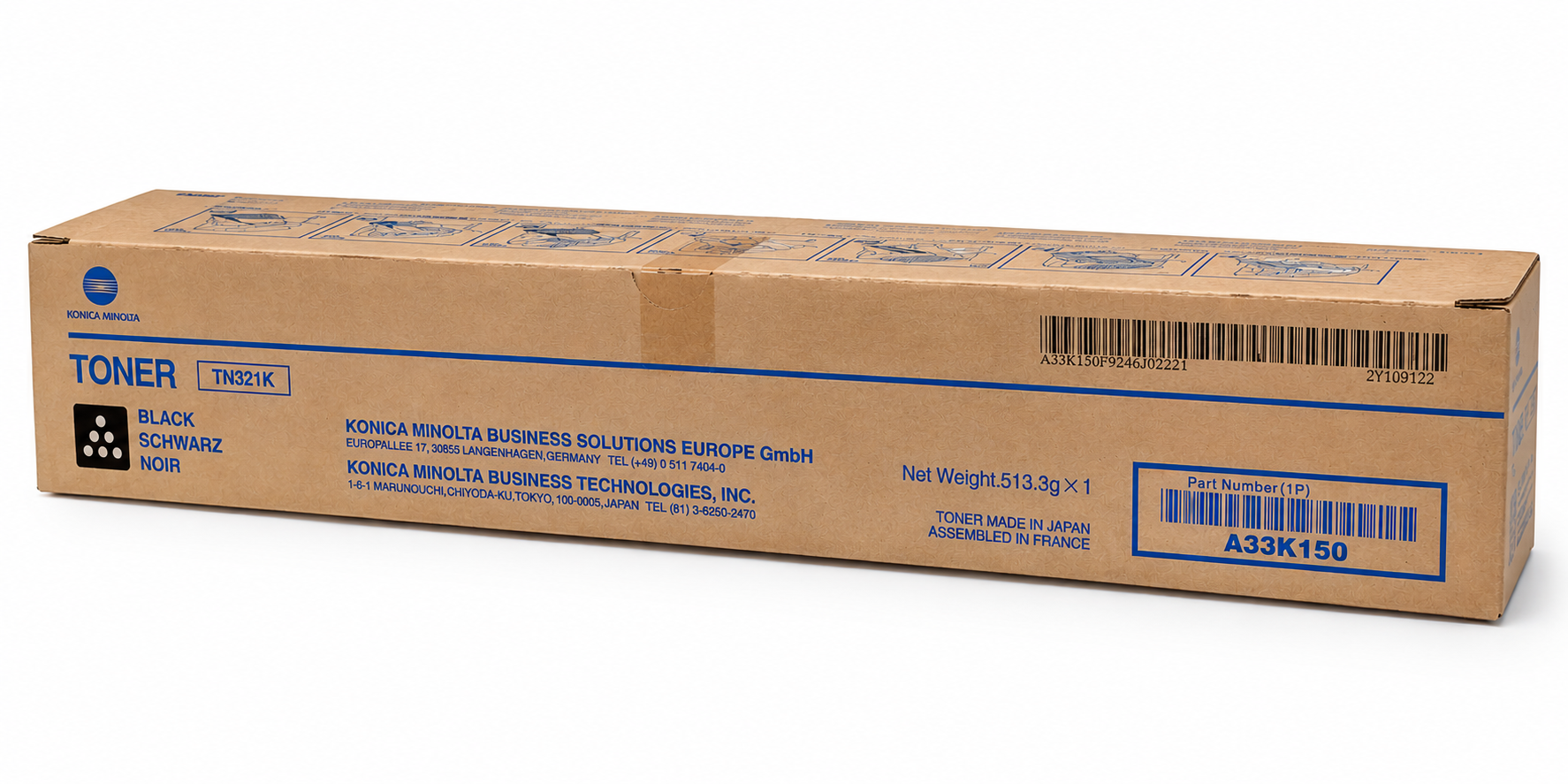 Тонер-картридж Konica Minolta TN-321K A33K150 черный оригинальный