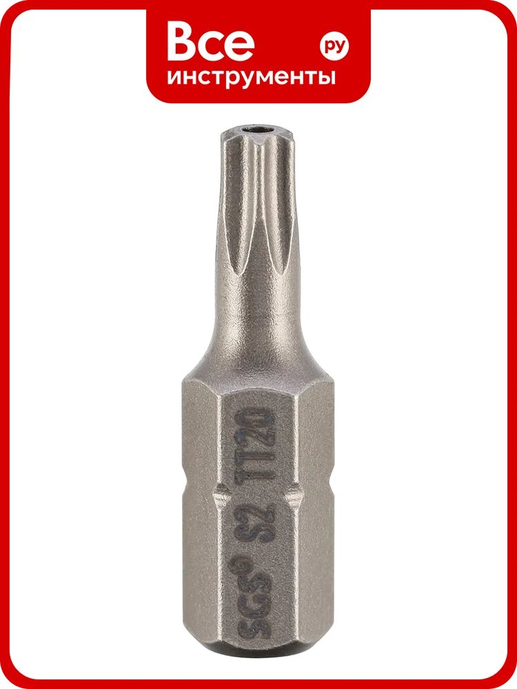 Бита SGS TORX с отверстием T20H, 25мм S2 1шт 6325-TT20