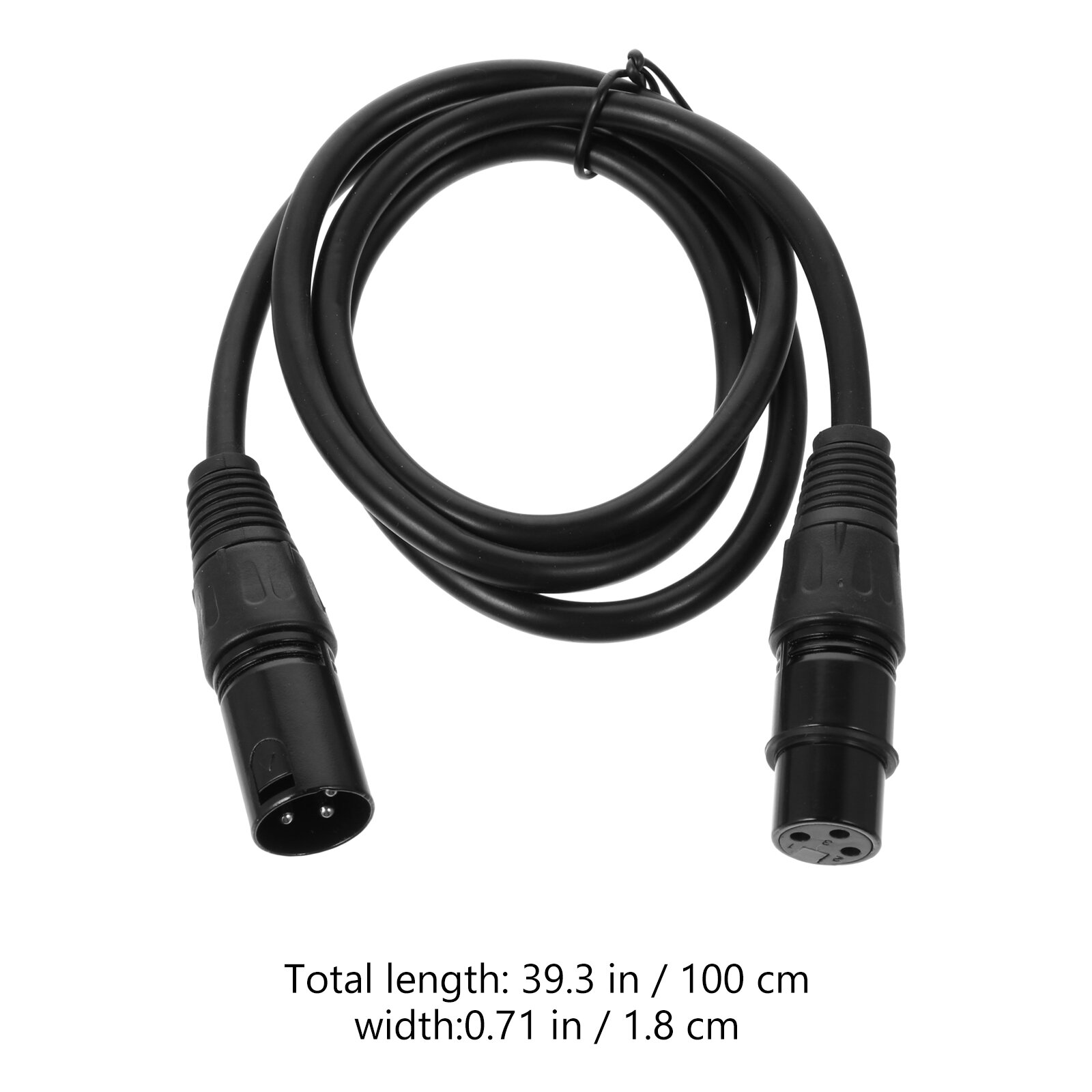 Кабель XLR Самцовый На Волновую Самку 3 Шт Длина 1 М Для Микрофона Колонки Микшерного Пульта 100X1 8X1 8Cm