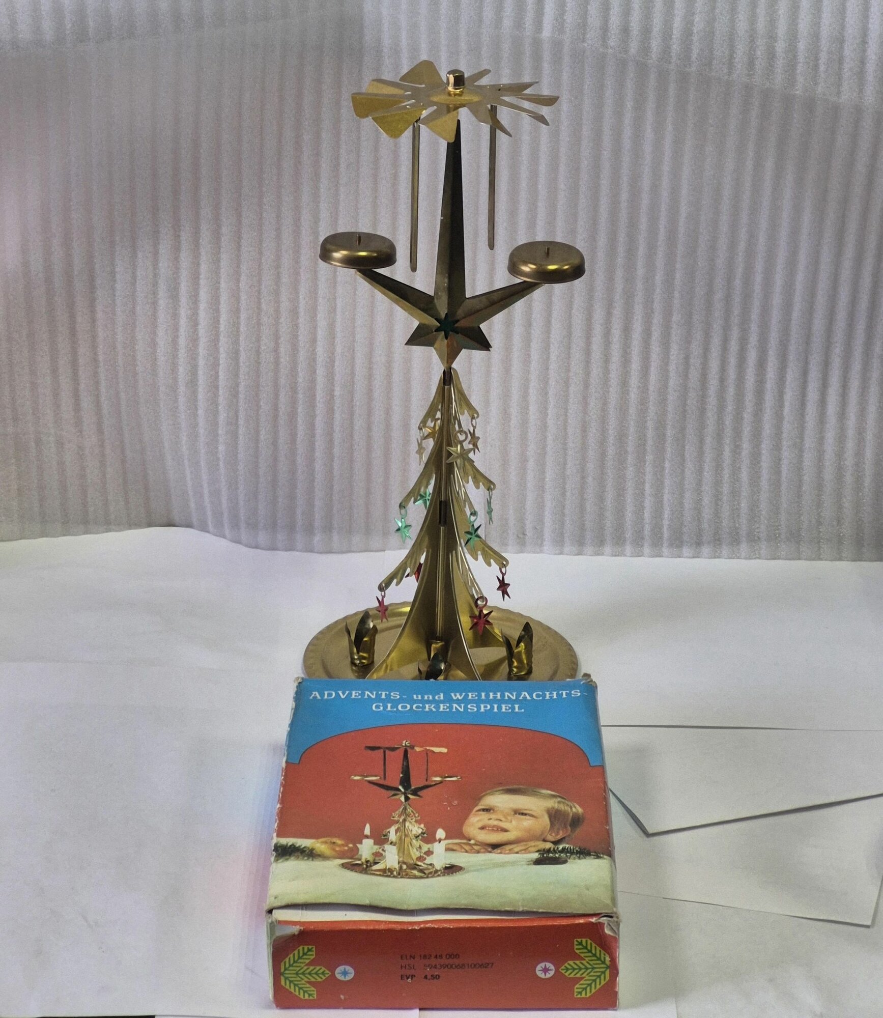 Елочная игрушка Карусель "Вечерний звон" ГДР, 1970-80-е гг, коробка