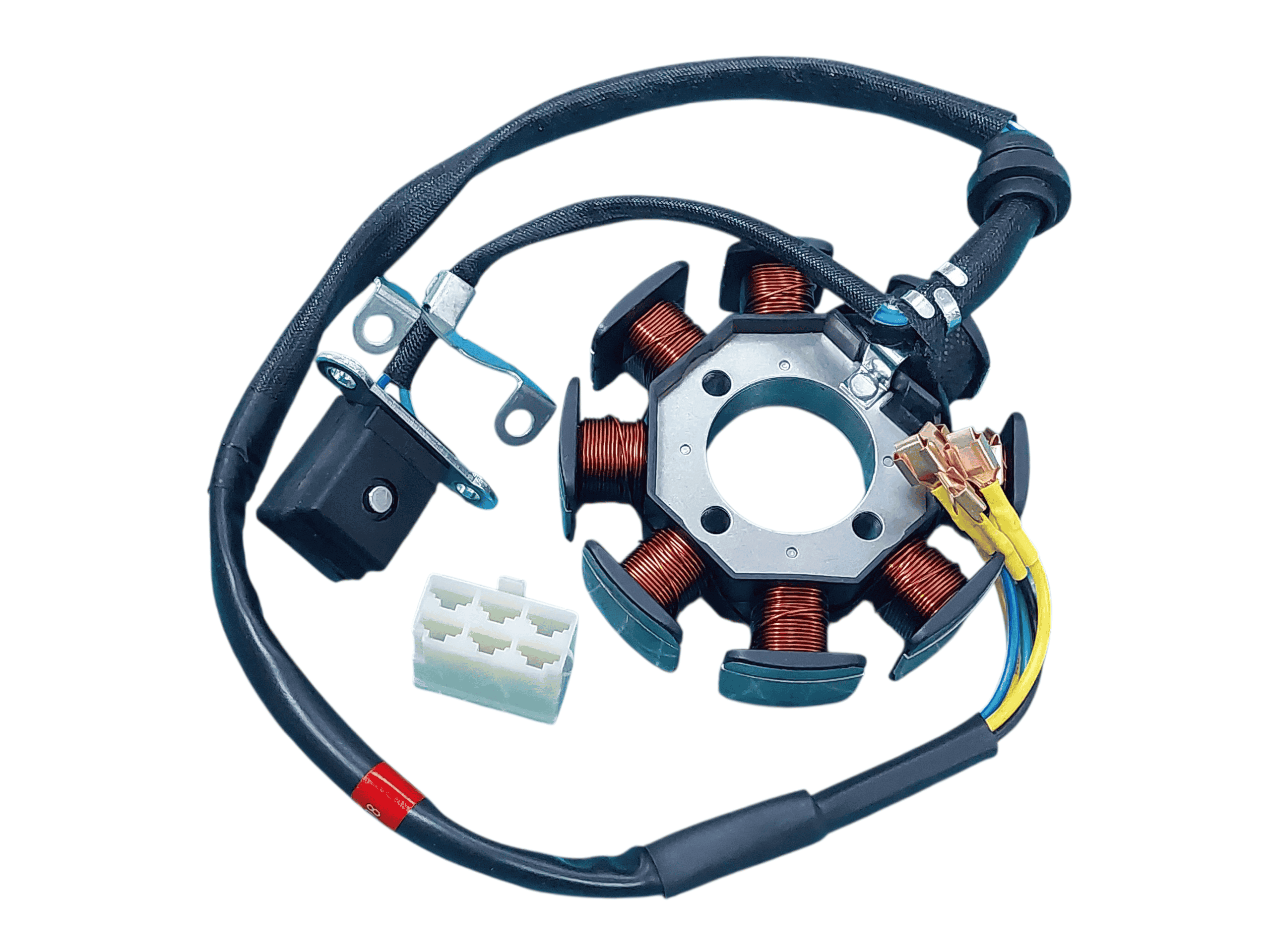 Статор генератора 157FMI, 162FMJ, 165FMM (CG, CB) (8 кат.) (d32mm)(d5x3) TTR250Rb