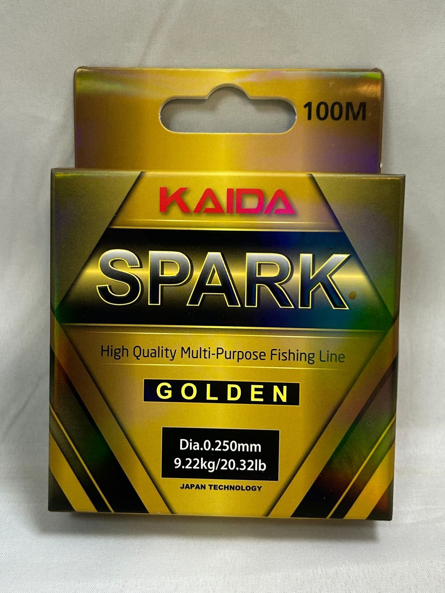 Леска рыболовная KAIDA SPARK GOLDEN 0.250 мм - 9,22 кг, 100 метров