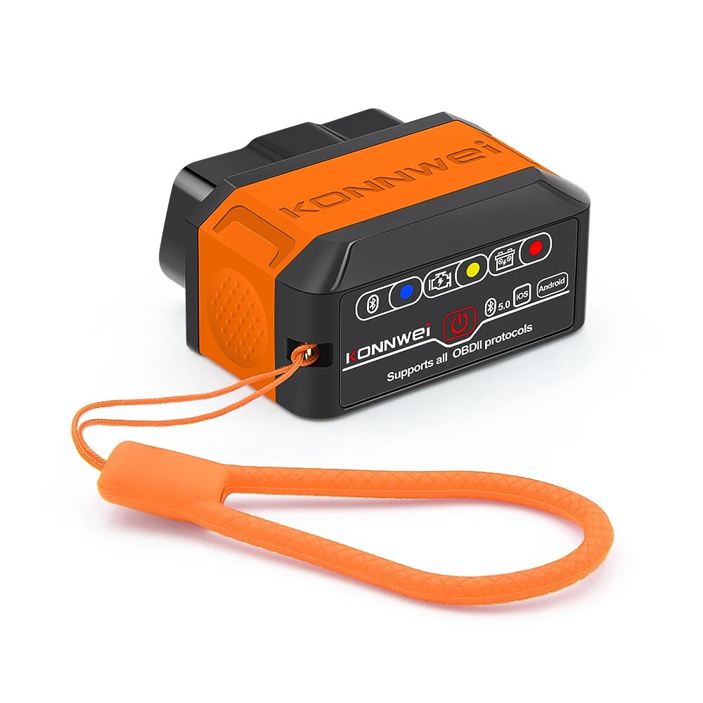 Диагностический Сканер KONNWEI KW906 ELM327 V1.5 OBD2 Bluetooth 5.2 Для Android/iOS KW906 Orange