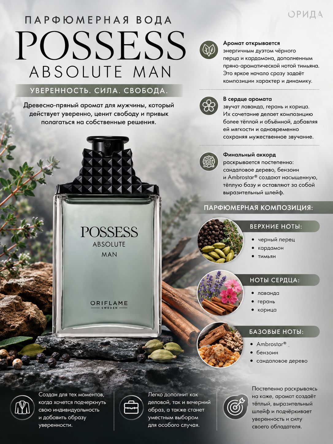 Парфюмерная вода Possess Absolute Man 75 мл