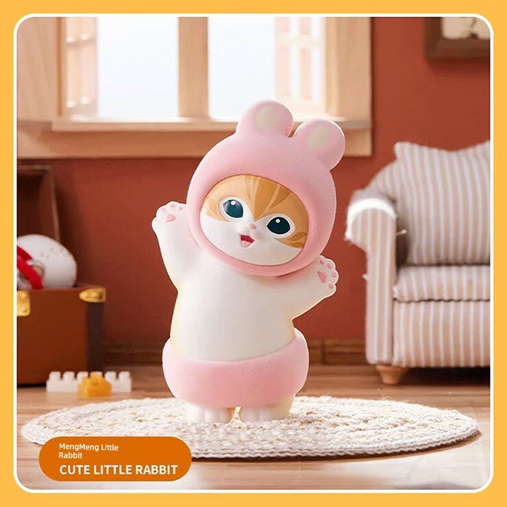 MINISO Mofusand Кошка Серия Пушистая Вечеринка Случайная Коробка Фигурка Милый Кролик 1шт Коллекционная Плюшевая Модель