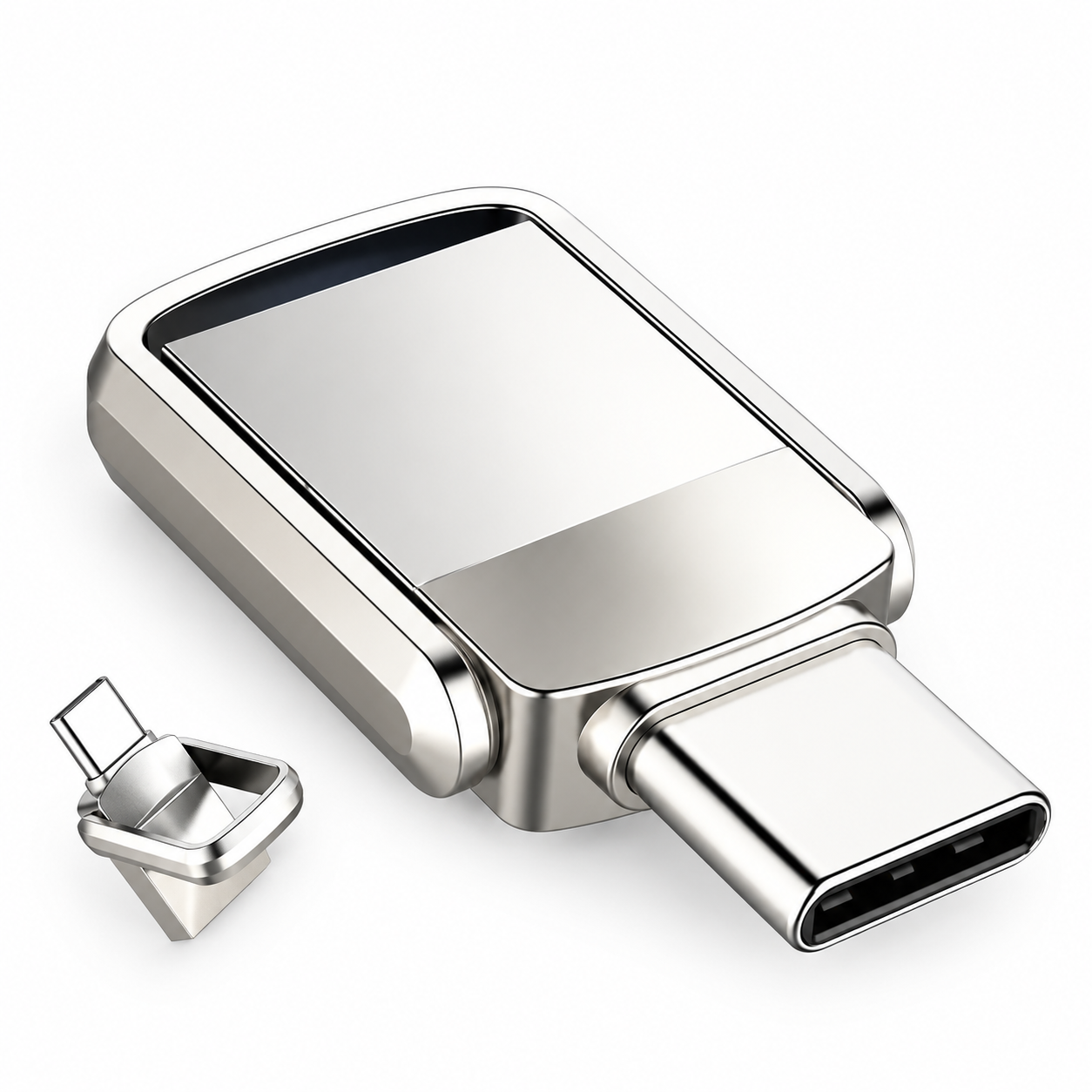 USB-накопитель Type-C 2ТБ, OTG (Цвет товара: серебристый)