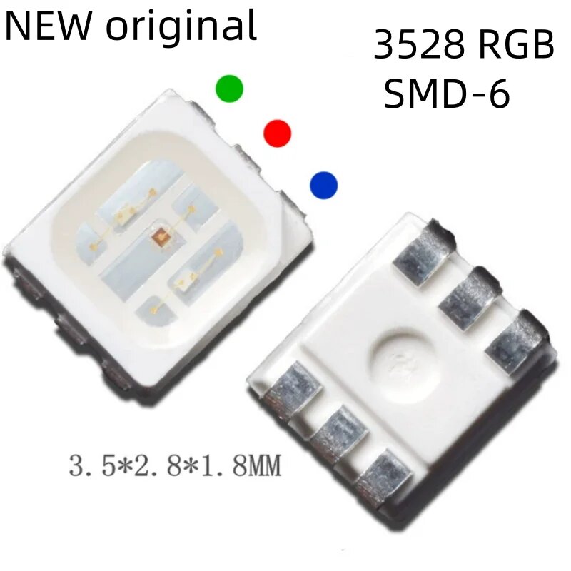 RGB светодиодные бусины PLCC-6