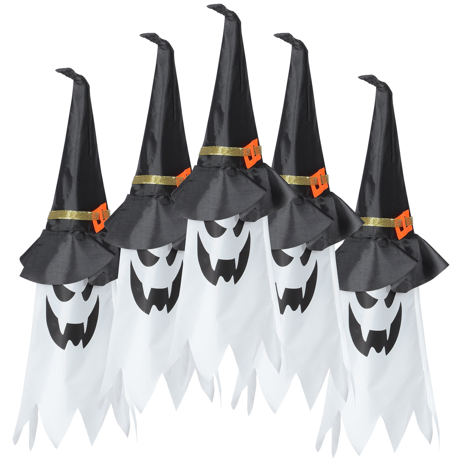 Набор Из 1 Шт Halloween Атмосферное Освещение Светящиеся Призраки Подвески Для Украшения 43x15cm