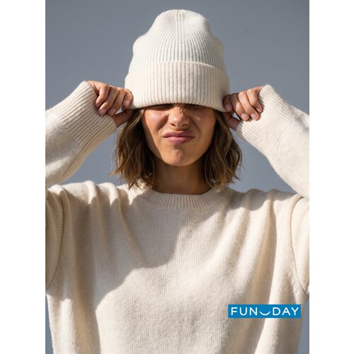 Шапка Funday для женщин, размер OneSize, белый