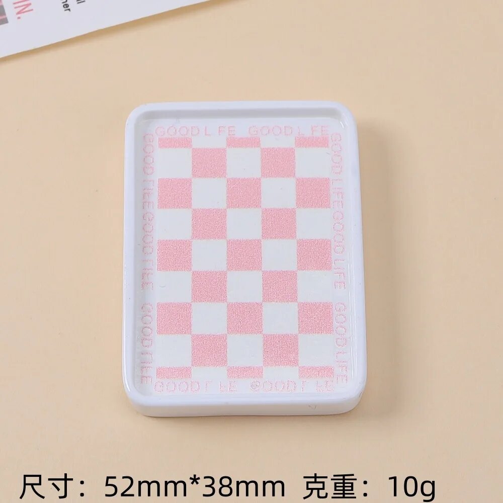 Набор из 3 цветных блюдец для декорирования чехлов Розовый, square pink white