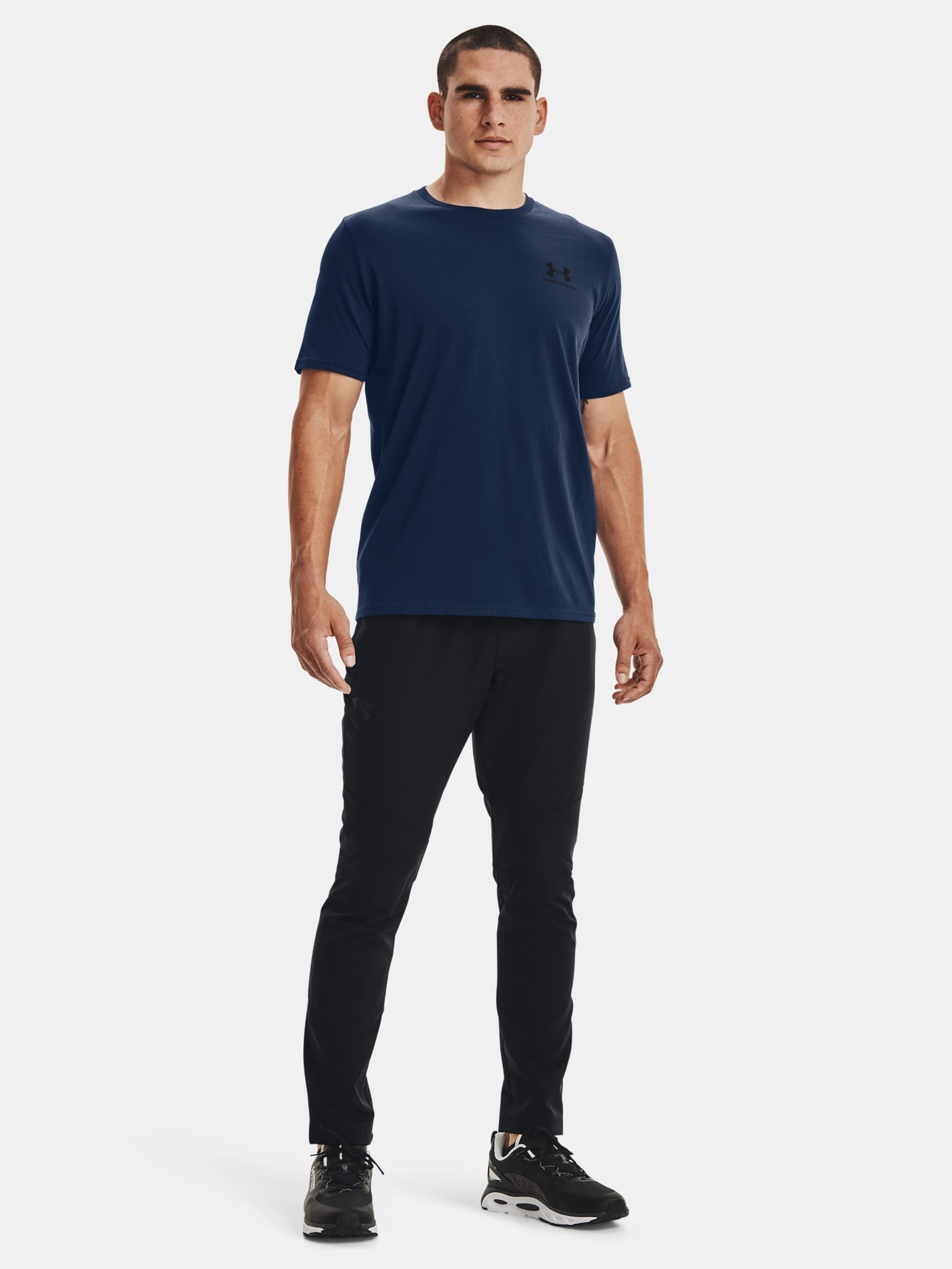 Футболка спортивная Under Armour Sportstyle Logo, 1 шт., размер SM, синий — фото 1