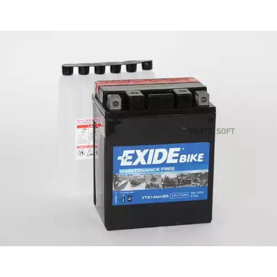 AGM аккумулятор 12V 12Ah 210A ETN 1(L+) B0 135x90x165 5kg от официального дистрибьютора, EXIDE, артикул ETX14AHBS