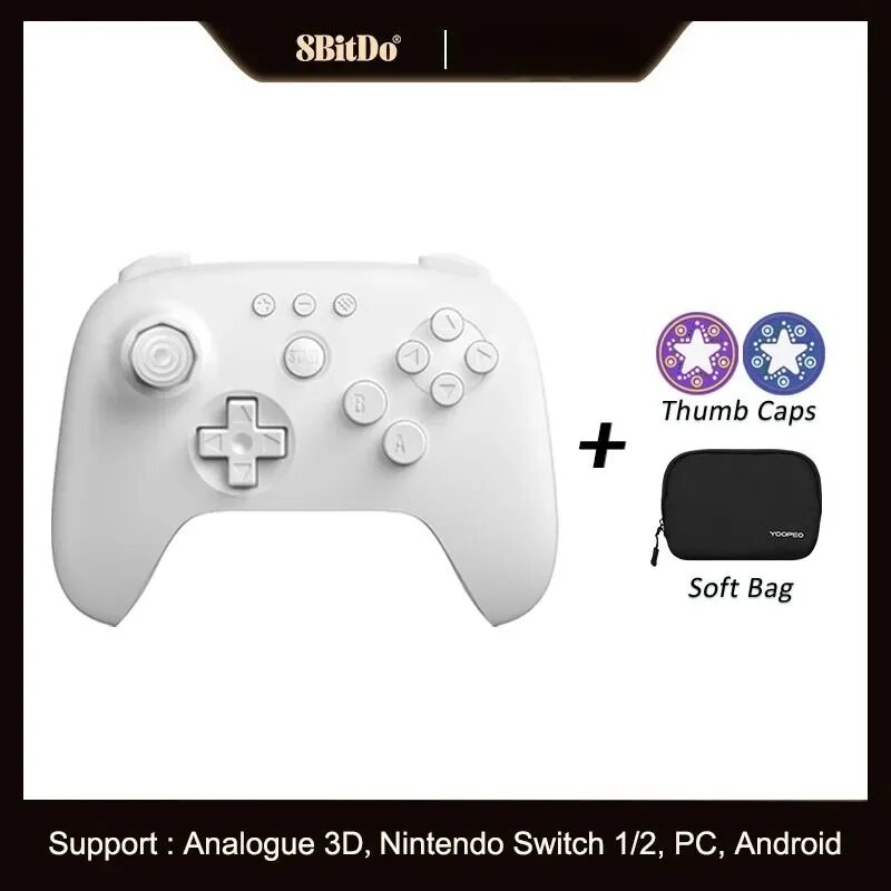 Геймпад-контроллер для аналогового 3D, Nintendo Switch / Switch 2, ПК, Windows и Android Gamepad 8Bitdo 64 Bluetooth