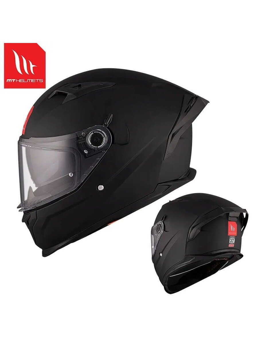 Мотошлем MT HELMETS Braker SV интегральный черный матовый размер M