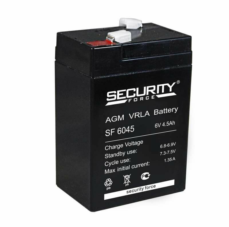Аккумулятор ОПС 6В 4.5А. ч SF 6045 Security Force 4614030010013