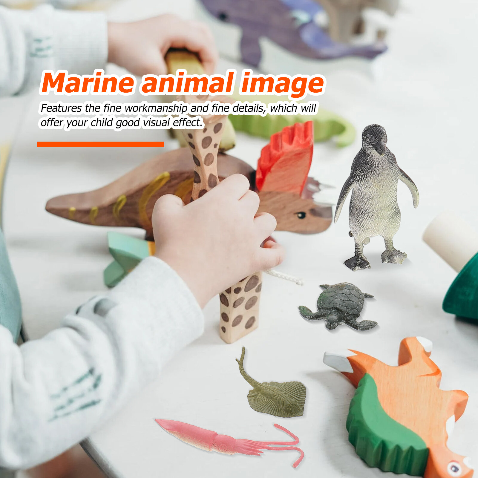 Набор Из Творческих Моделей Морских Животных 1 Set 8X2X1Cm Детские Игрушки Оформление Аквариума
