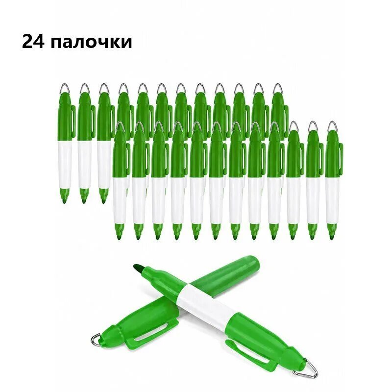 Набор компактных перманентных маркеров с клипом, водоустойчивые маркеры черный синий для маркировки в мастерской школе