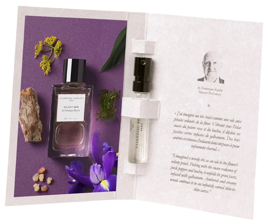 Парфюмерная вода Essential Parfums Velvet Iris пробник 2 / Сэмпл Эссенциал Парфюмс Вельвет Ирис