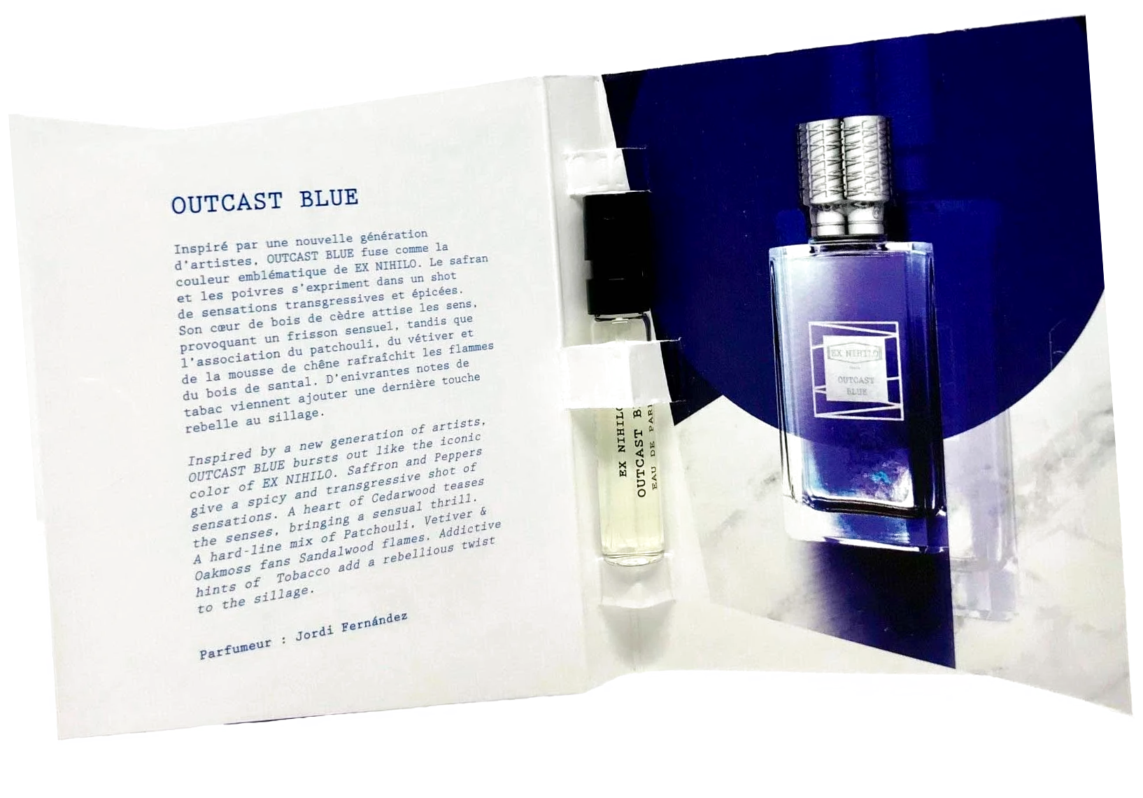 Парфюмерная вода Ex Nihilo Outcast Blue мини 2 / Пробник яркого аромата Экс Нихило Ауткаст Блю / Сэмпл парфюма