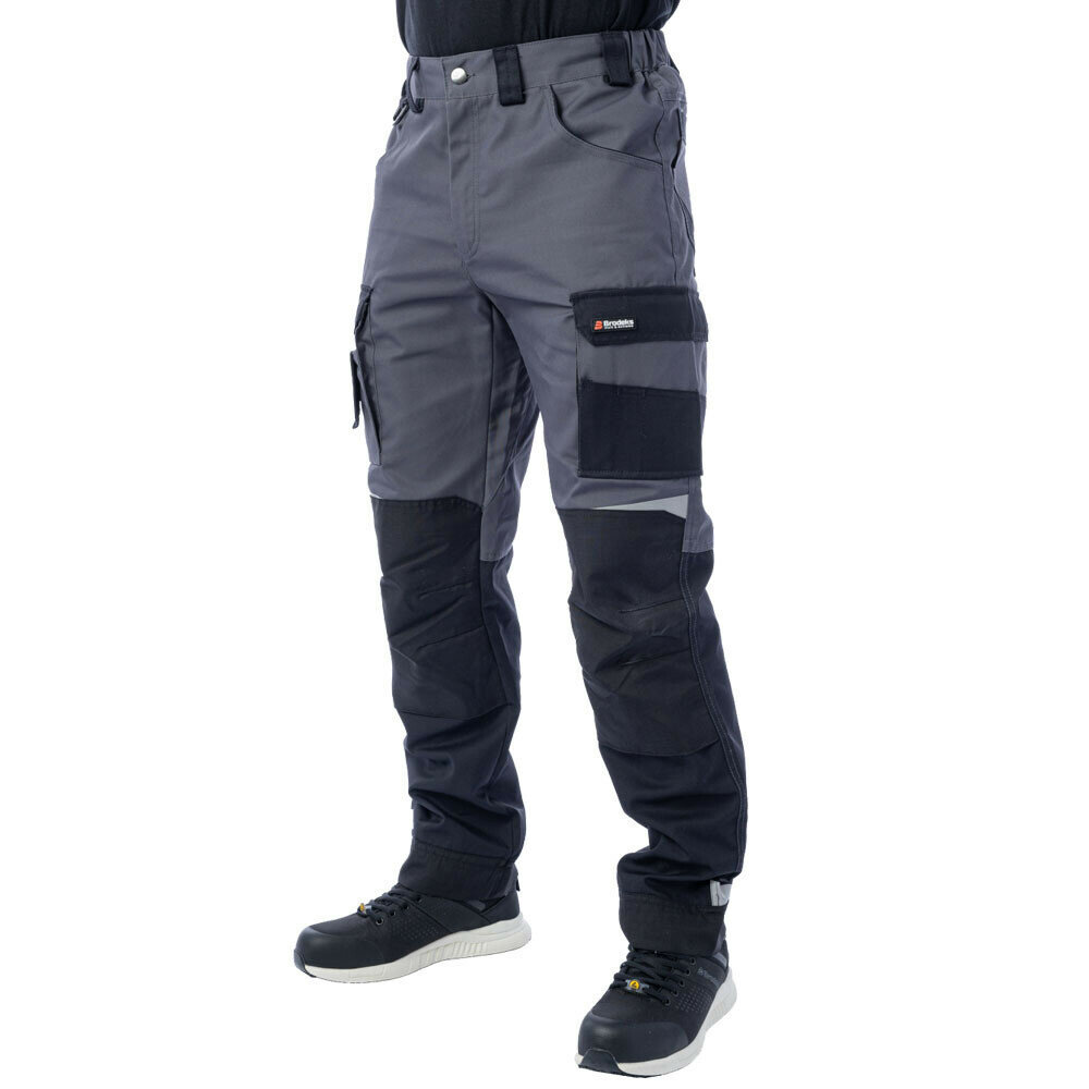 Брюки рабочие Brodeks KS302 52 рост 176-182 см серо-черные