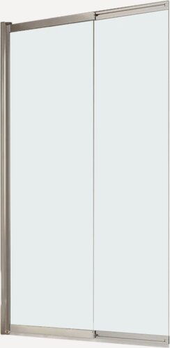 Изображение товара Шторка на ванну BelBagno Luce VF-11-100/145-C-Cr 100 см, стеклянная, раздвижная, распашная, прозрачная, итальянская
