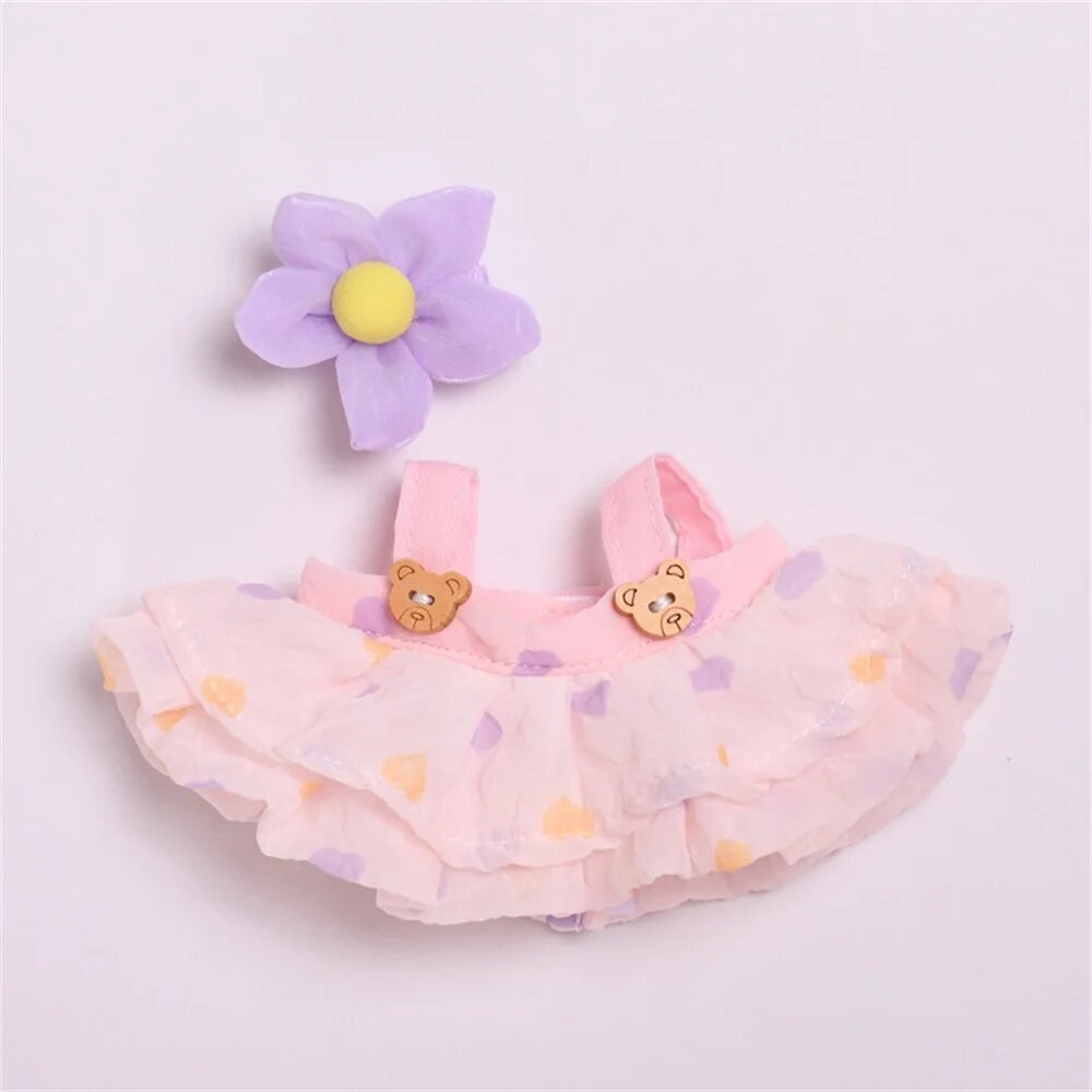 Кукольное платье Labubu 17 см Розовый, Pink